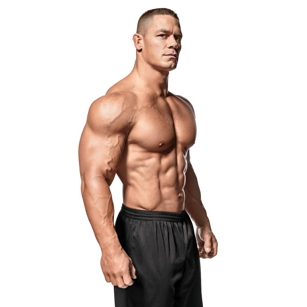 Американский рестлер Джон Сина фото на белом фоне