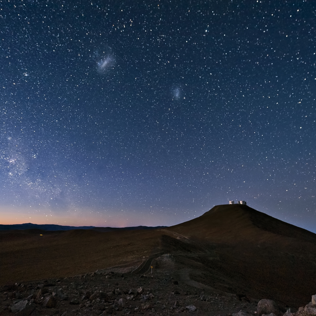 Пустыня Атакама под звездным небом, Чили 