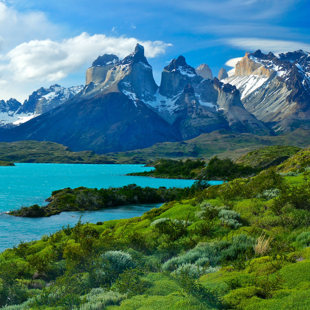 Живописный национальный парк Торрес-дель-Пайне, Патагония, Чили 