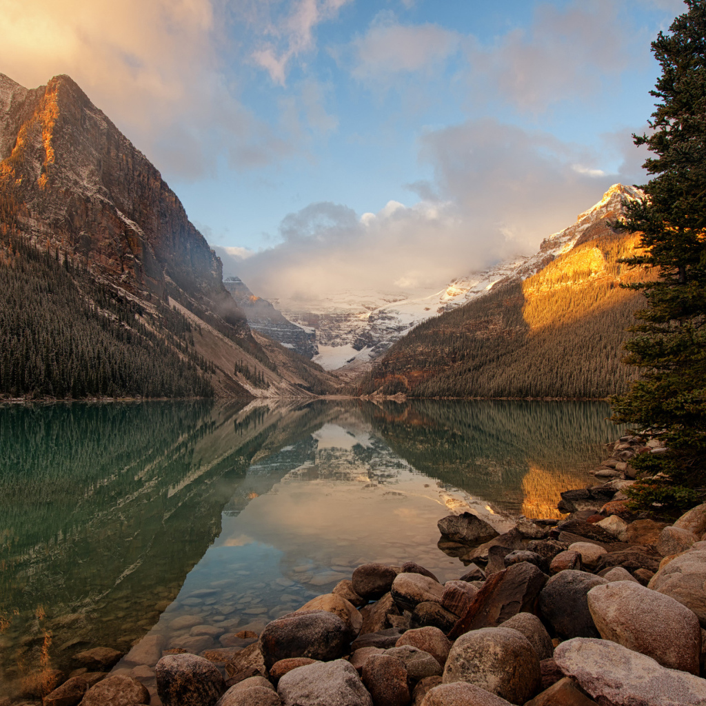 Рассвет в горах,  национальный парк Банф, Канада 