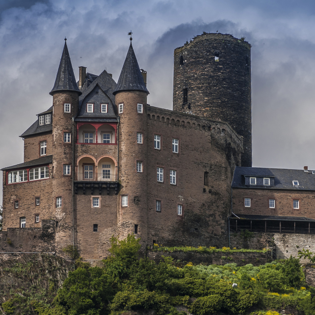Старинный замок Катц, Германия 