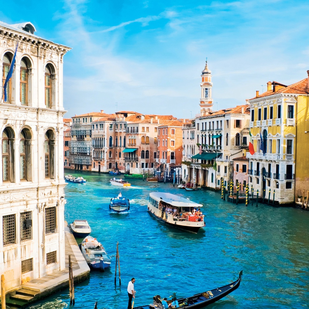 Канал города Венеция, Италия 
