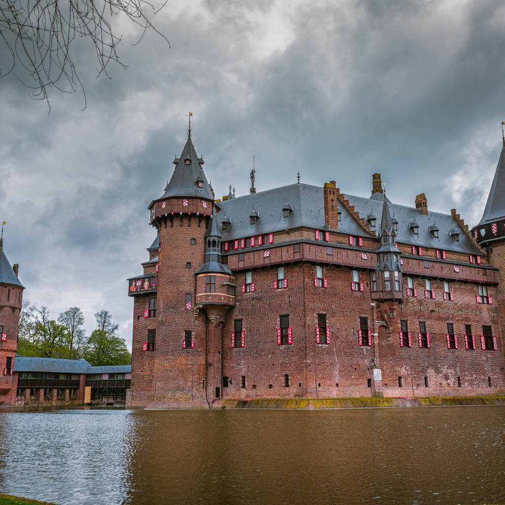 Cloudy sky above the castle of De Haar, Netherlands