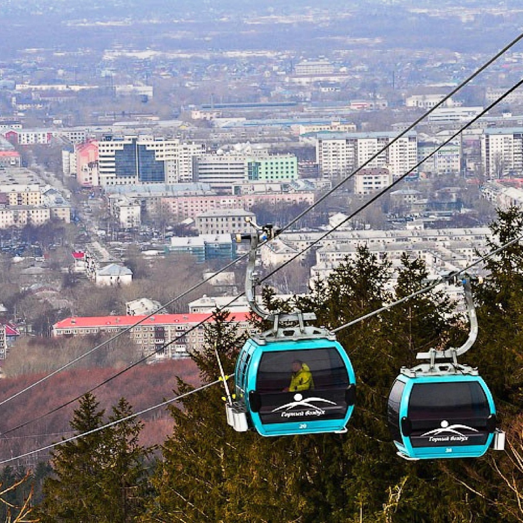 Канатная дорога, Южно - сахалинский горнолыжный курорт Горный воздух, Россия 