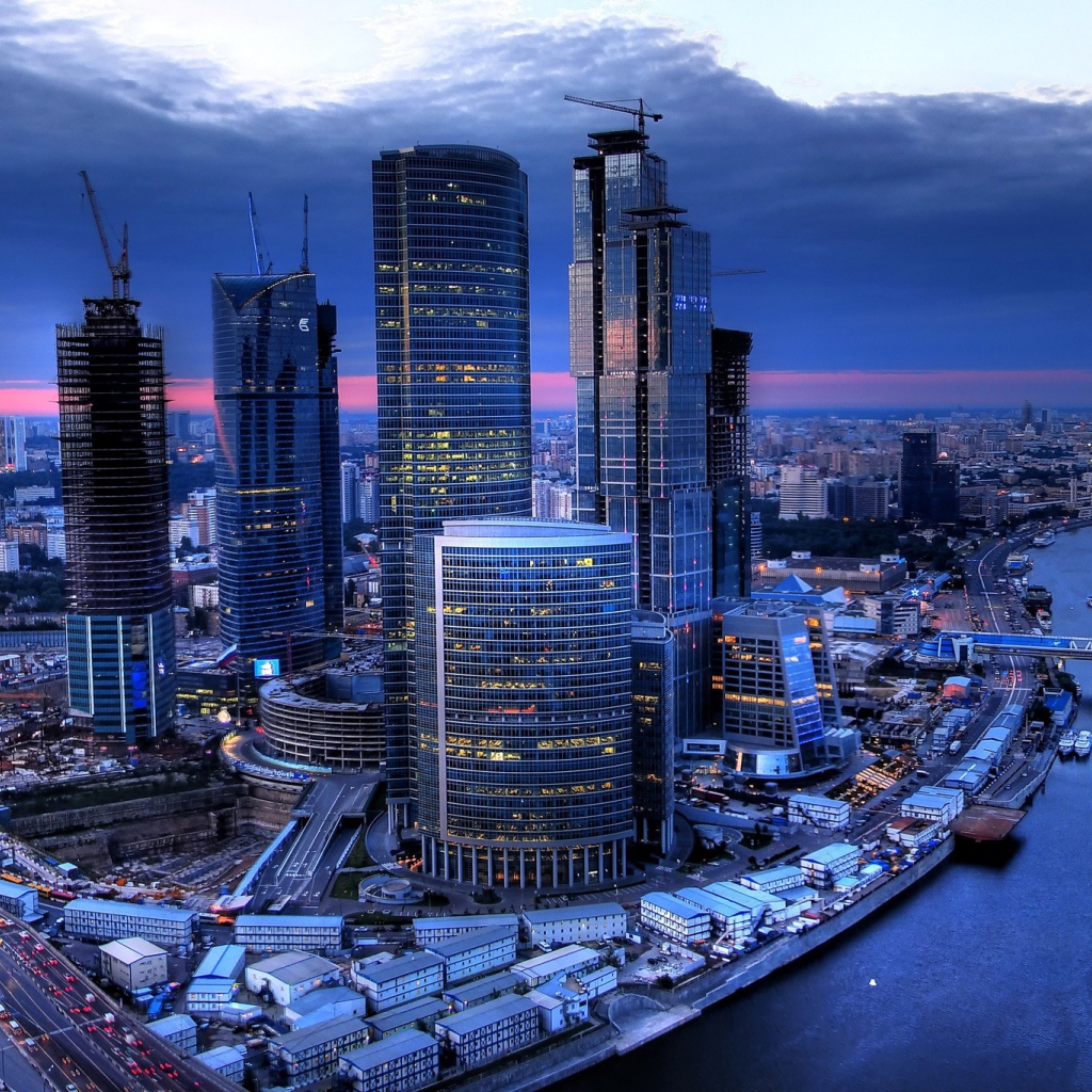 Строительство небоскребов в городе Москва, Россия 