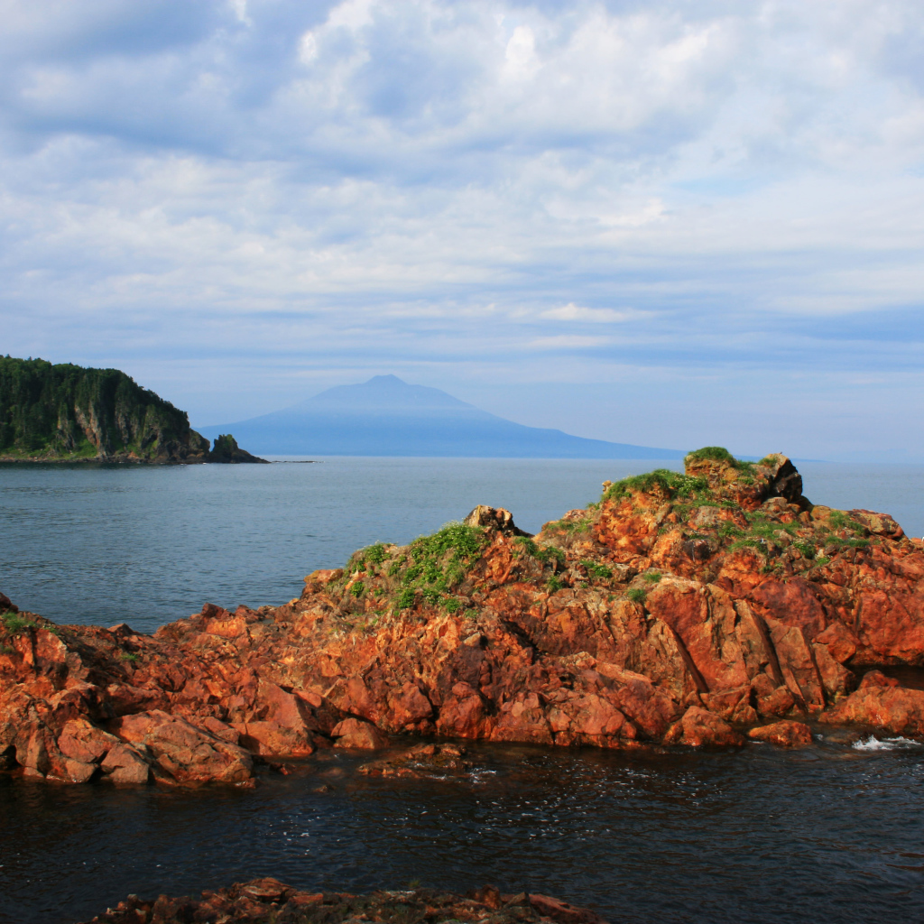 Охотское море природа Сахалина, Россия 