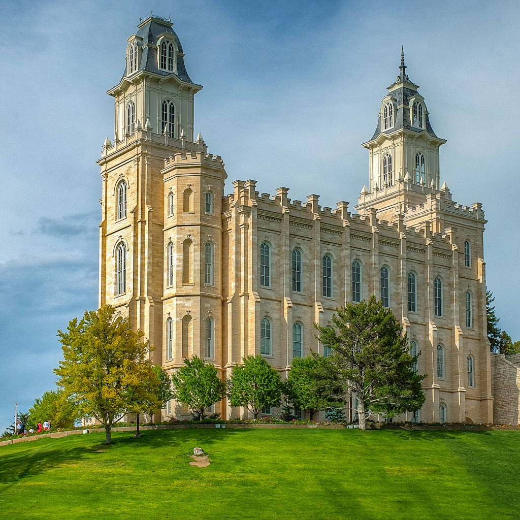 Церковь на холме Manti Utah, США