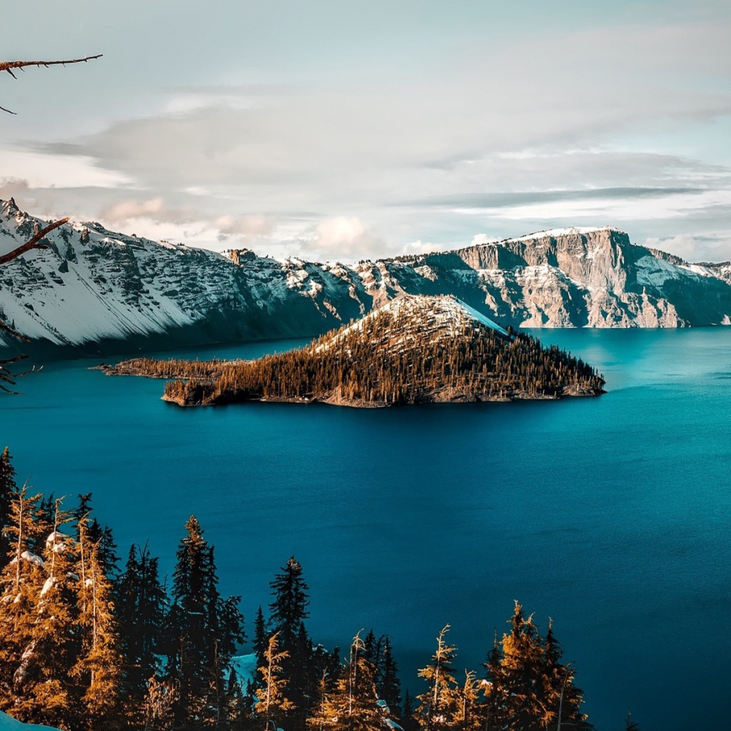 Озеро Крейтер национальный парк в Орегоне, США