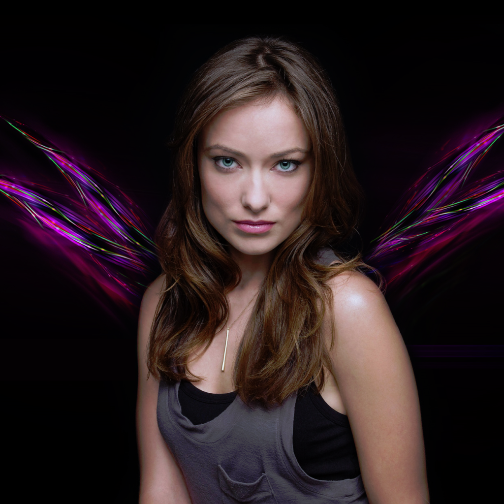 Американская актриса Оливия Уайлд с зелеными глазами 