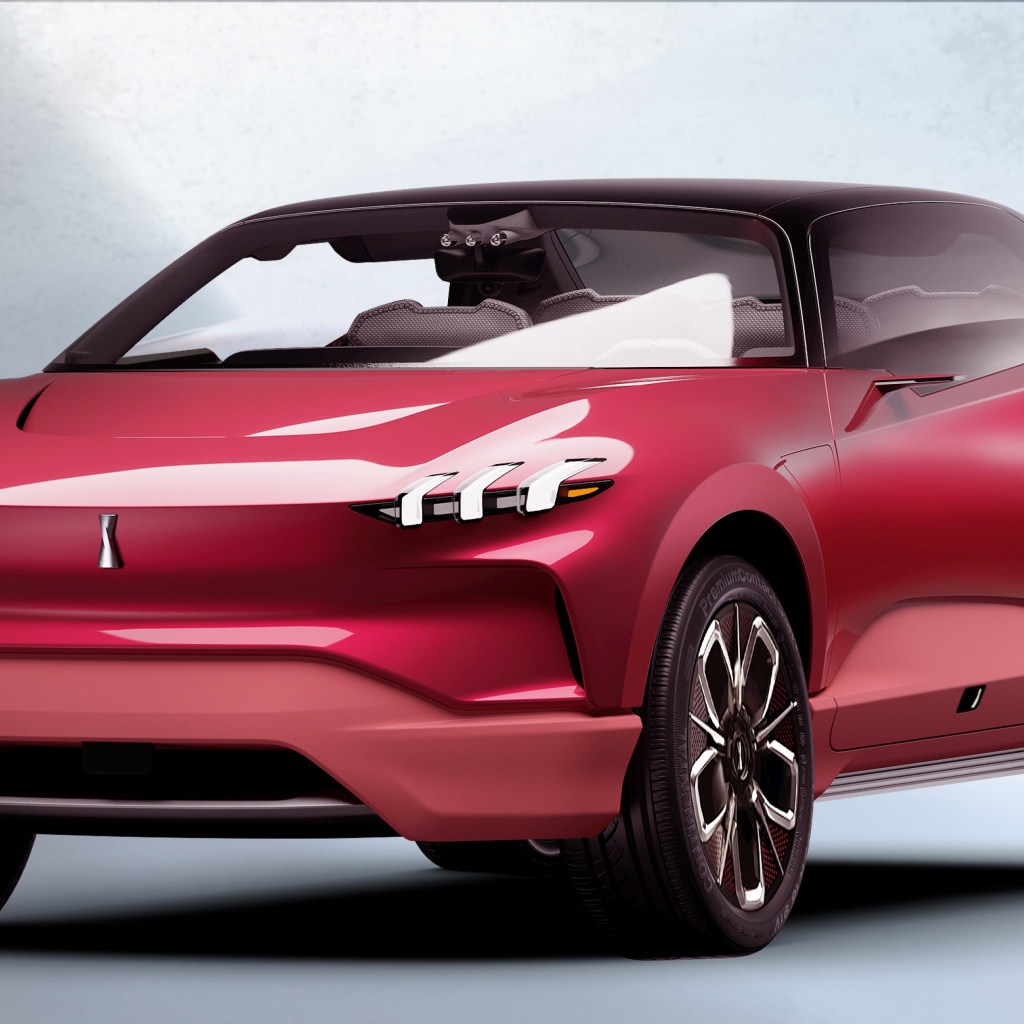 Бордовый электромобиль WEY XEV