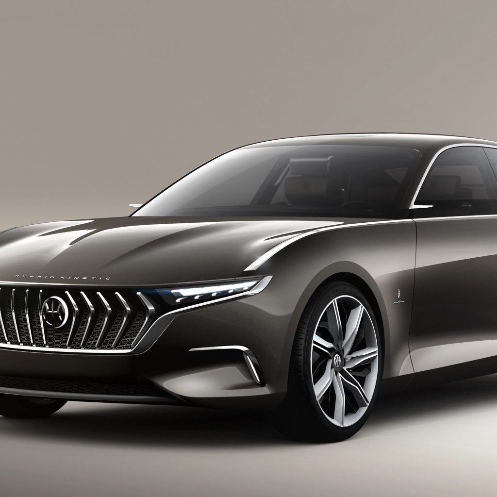Электрический автомобиль  Pininfarina Hybrid Kinetic H600,  на сером фоне