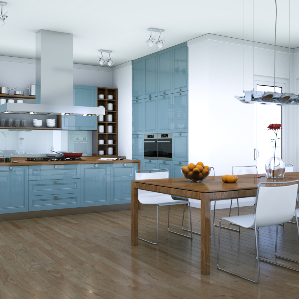 Стильная кухня в серых тонах