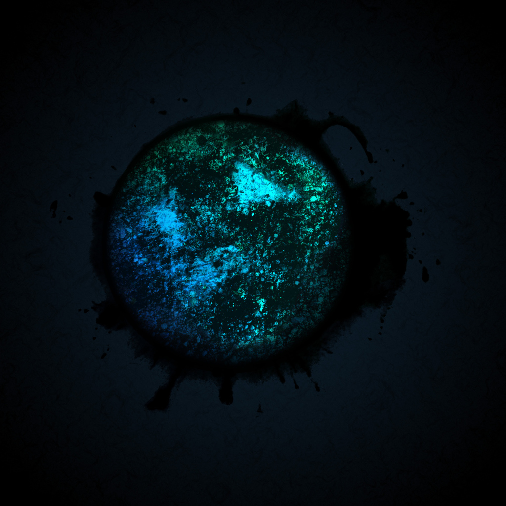 Абстрактный шар на черном фоне