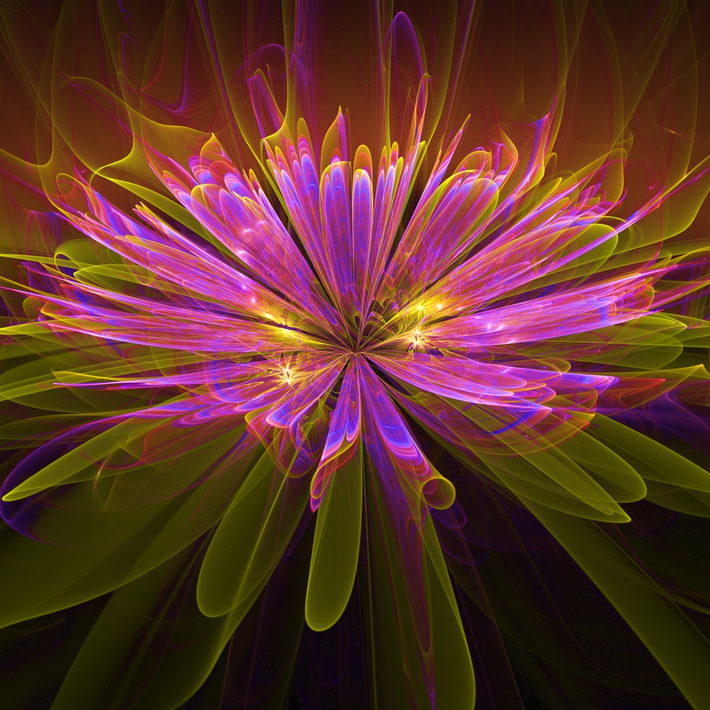 Красивый необычный фрактальный цветок