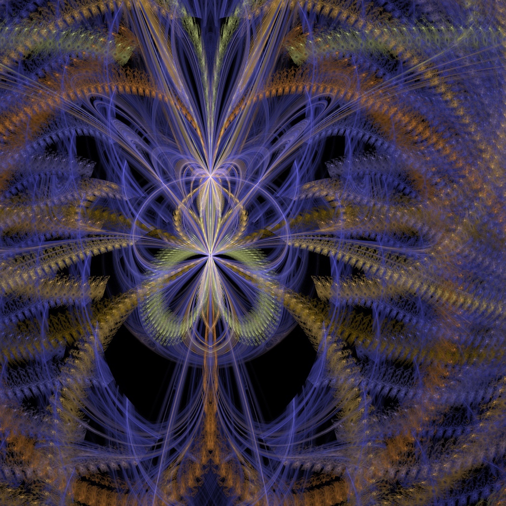 Красивый необычный узорный фрактальный рисунок 