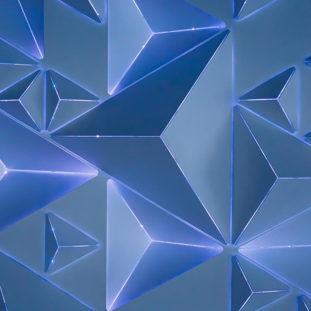 Голубые треугольники 3д графика