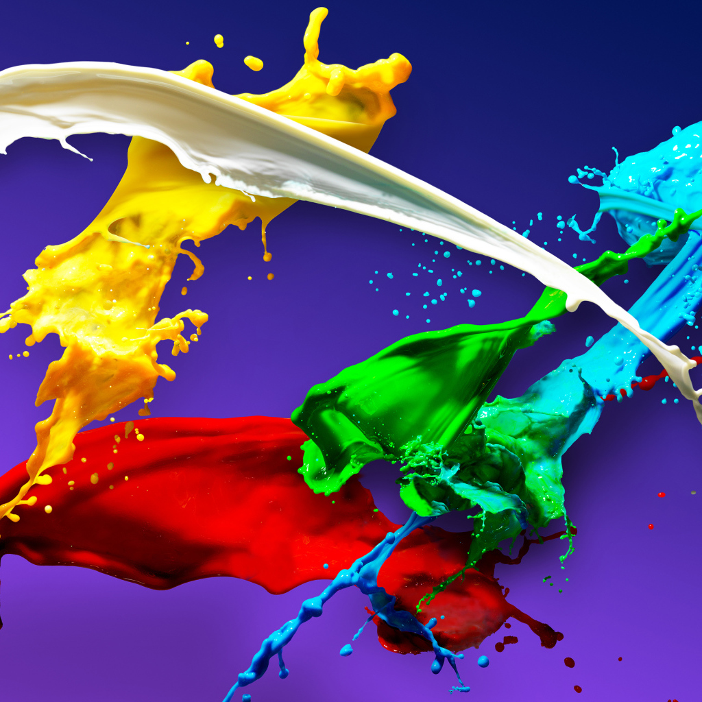 Bright colors on a blue background 3d graphics