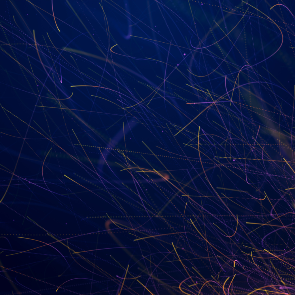 Огненные искры на синем фоне, 3д графика