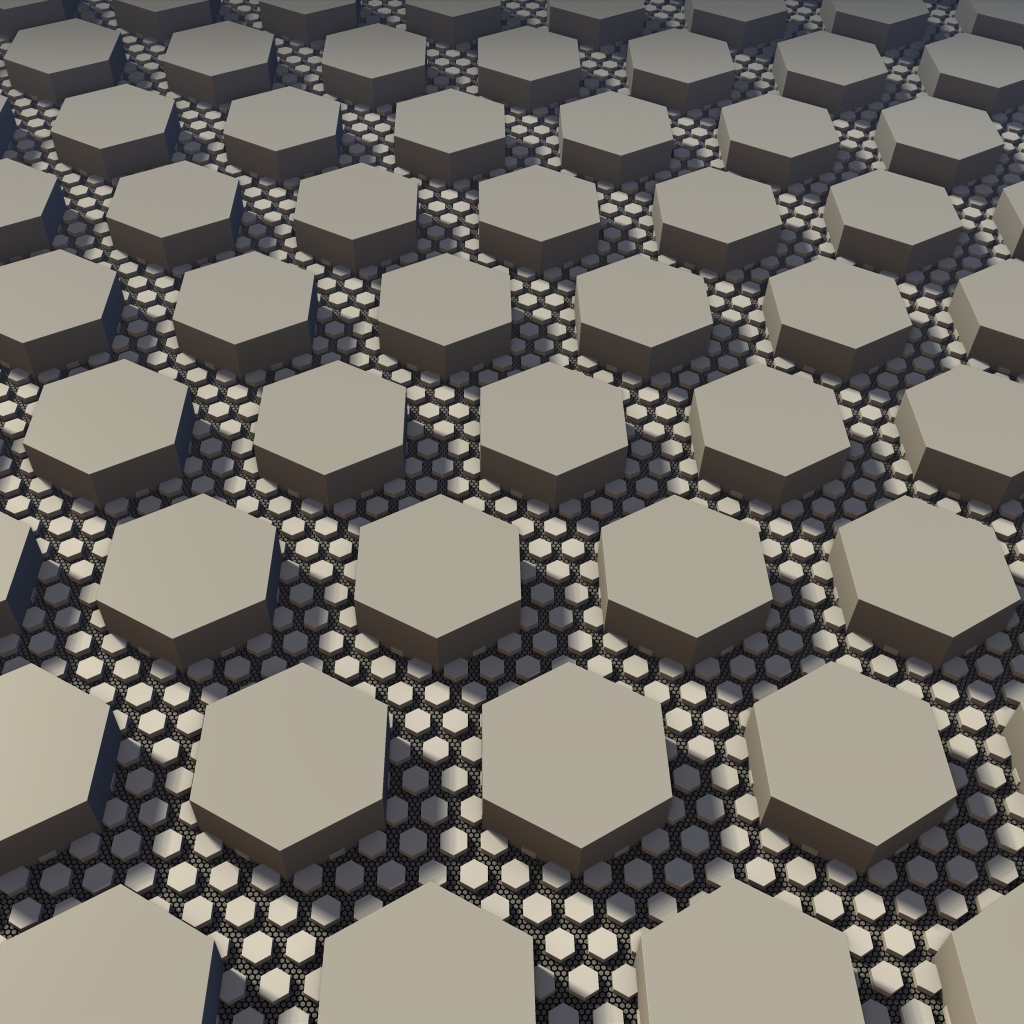 Серые шестиугольники 3д графика