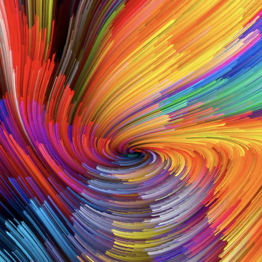 Разноцветная абстрактная воронка