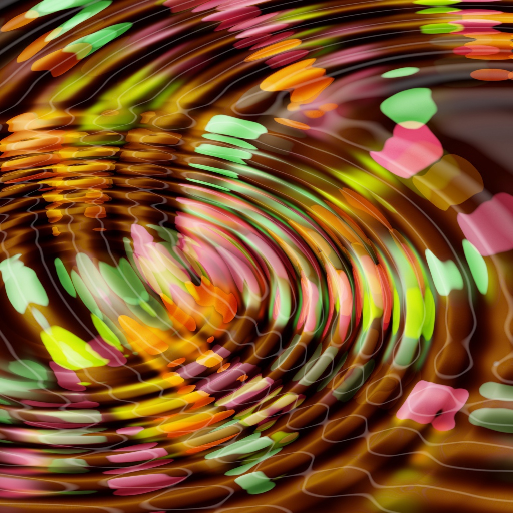 Разноцветные круги абстракция 