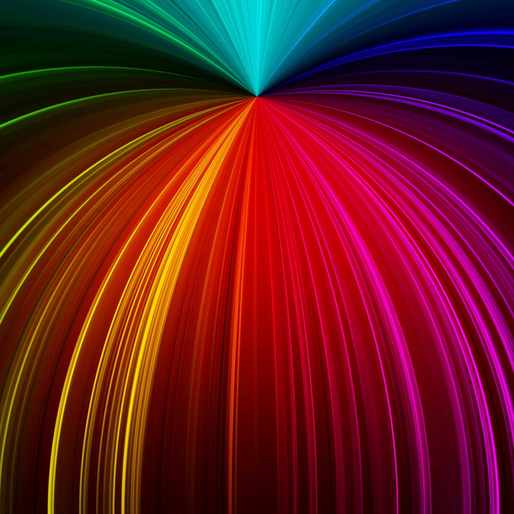 Разноцветный фрактальный зонт 