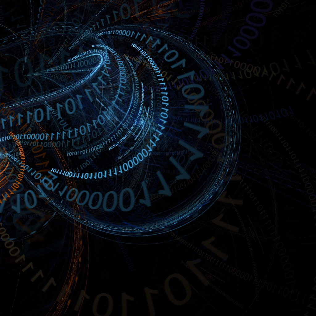 Узоры из цифрового кода на черном фоне абстракция 