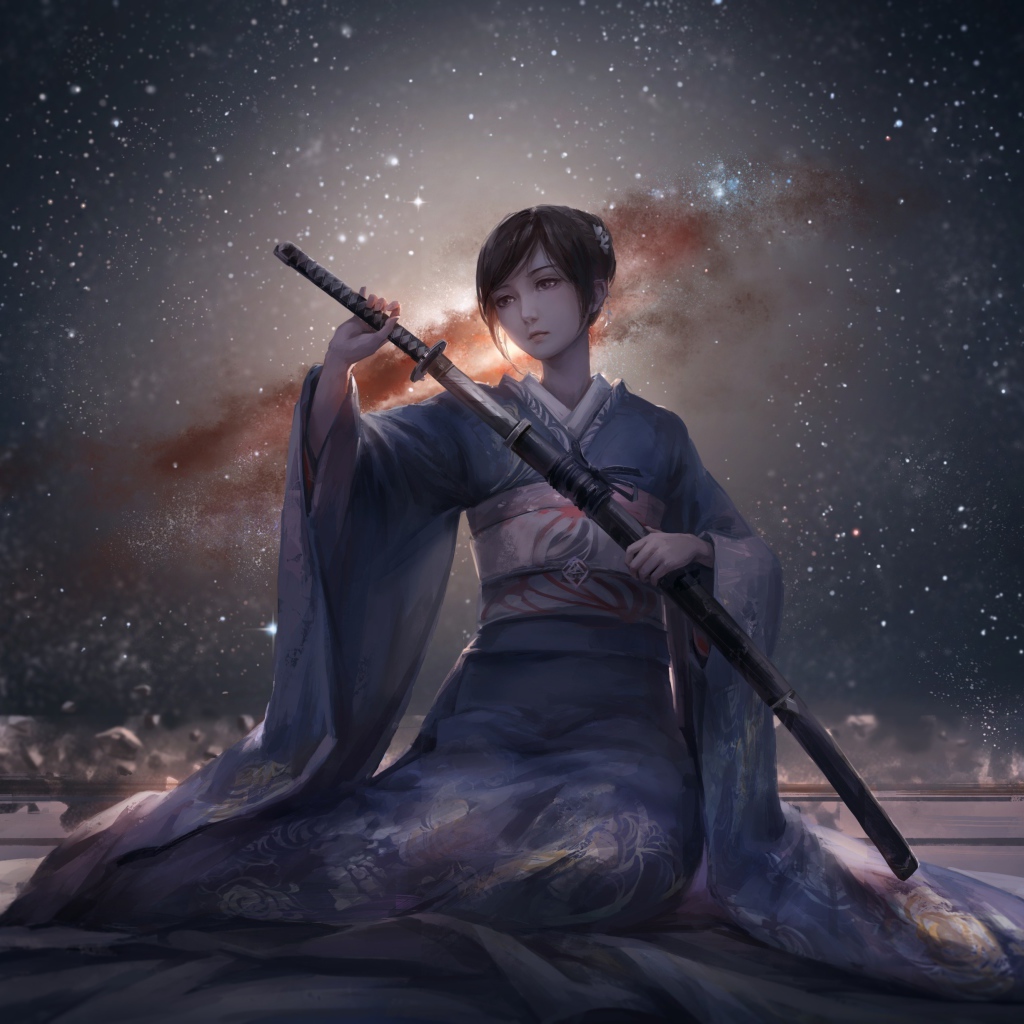 Девушка с самурайским мечом, аниме