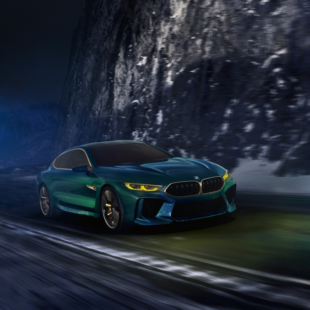 Зеленый автомобиль Bmw Concept M8 