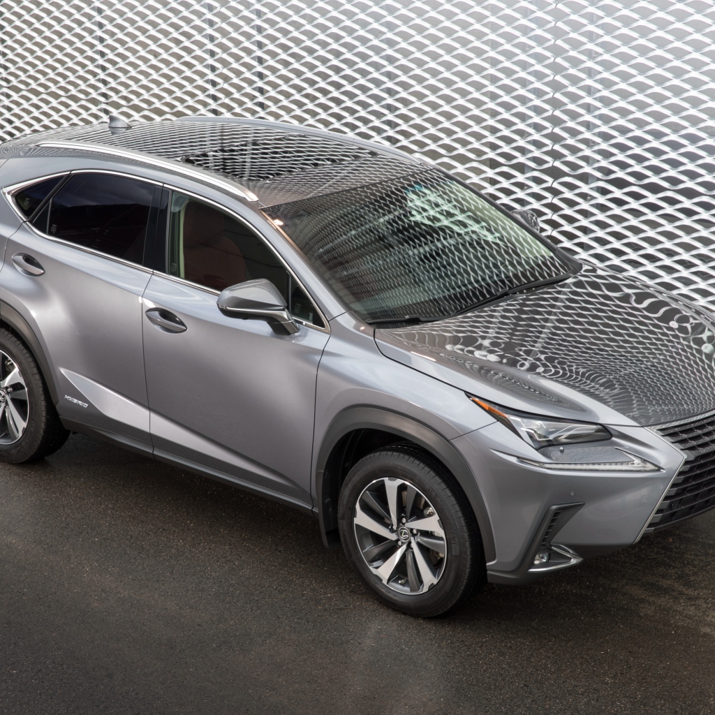Серебристый автомобиль внедорожник  Lexus NX
