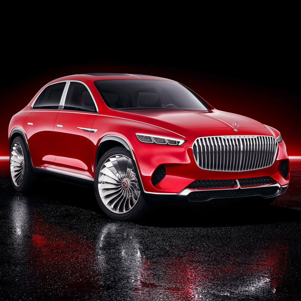 Red car Vision Mercedes Maybach Ultimate Luxury, 2018