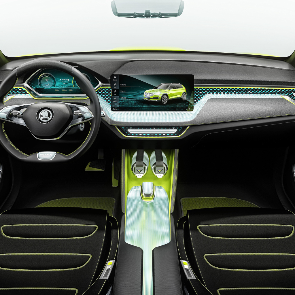 Салон автомобиля Skoda Vision X 2018