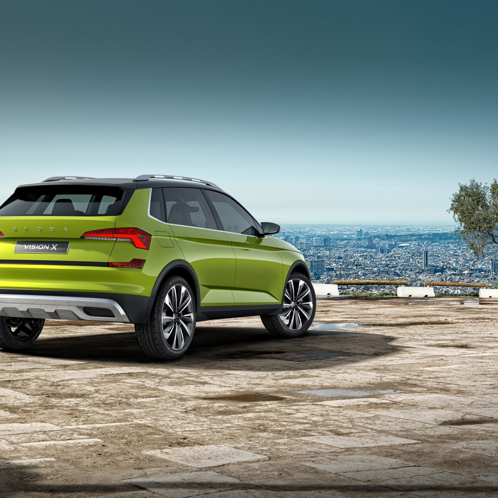 Внедорожник Skoda Vision X 2018 года, вид сзади 