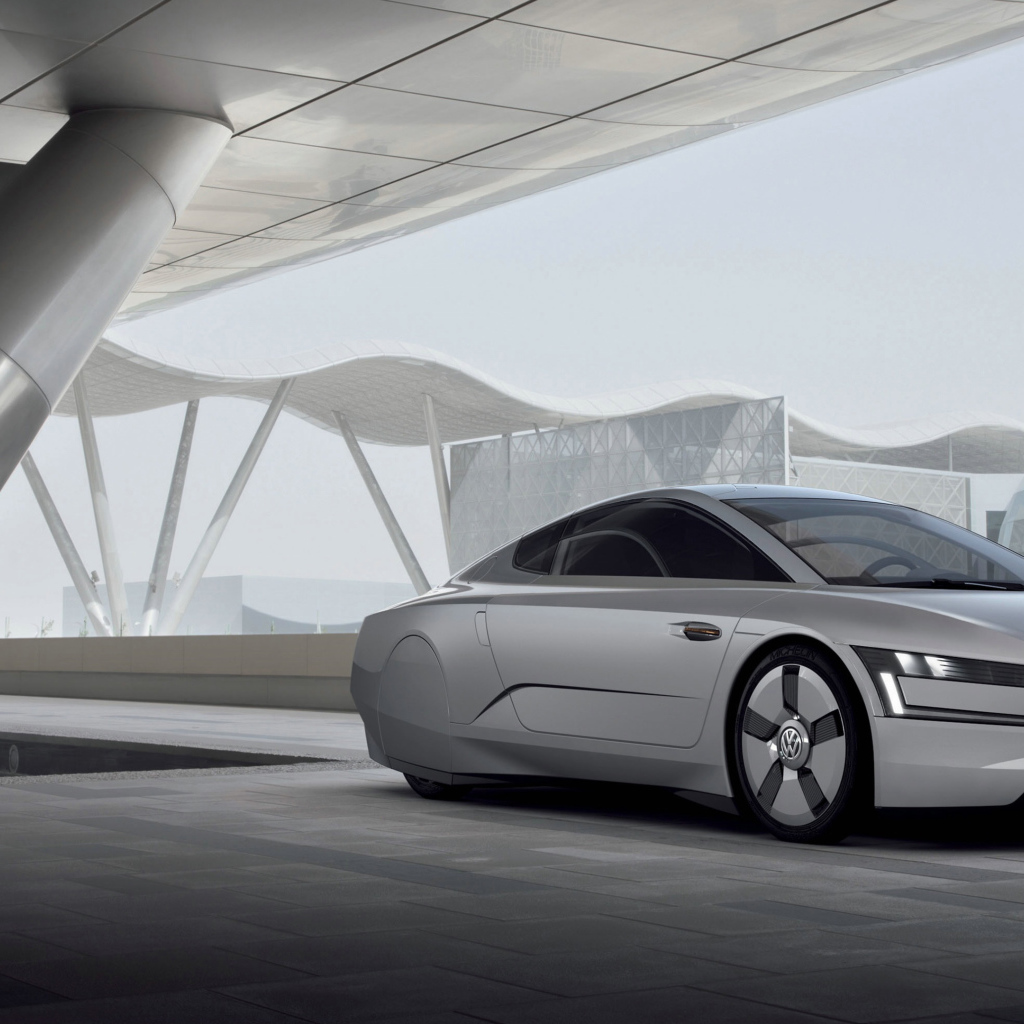 Серебристый Volkswagen XL1 Concept 2018 года