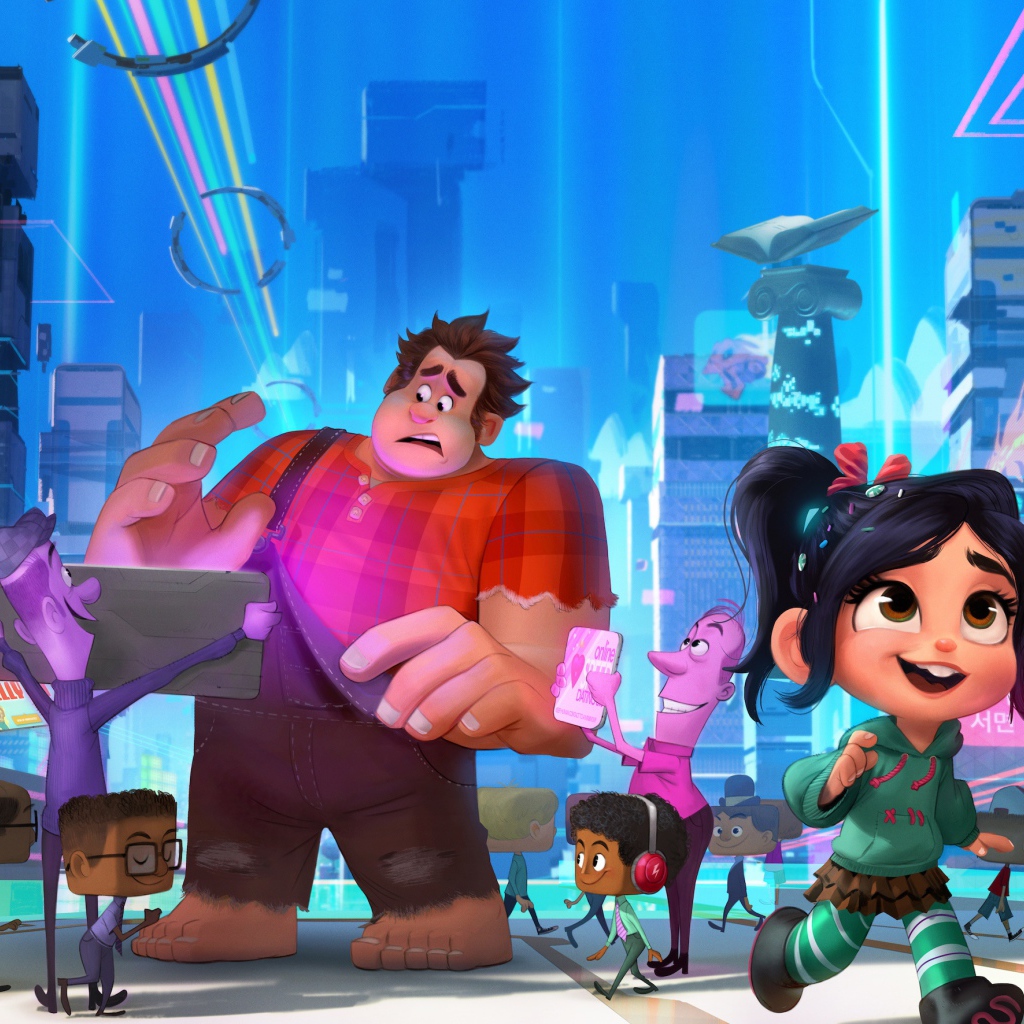 Герои нового мультфильма Ральф ломает интернет. Ральф 2, 2018