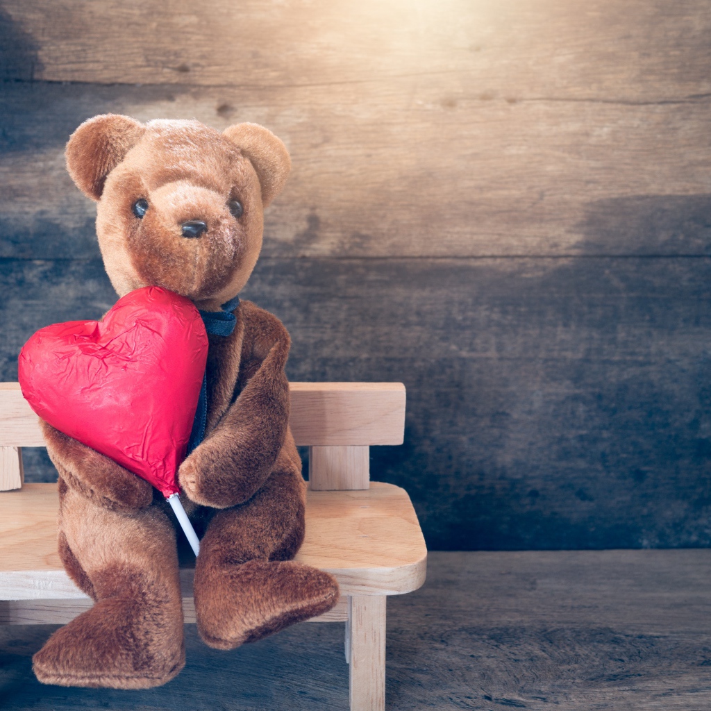 Мягкая игрушка медведь с сердцем