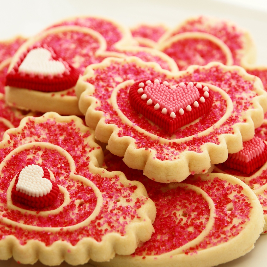 Аппетитное печенье в форме сердечек