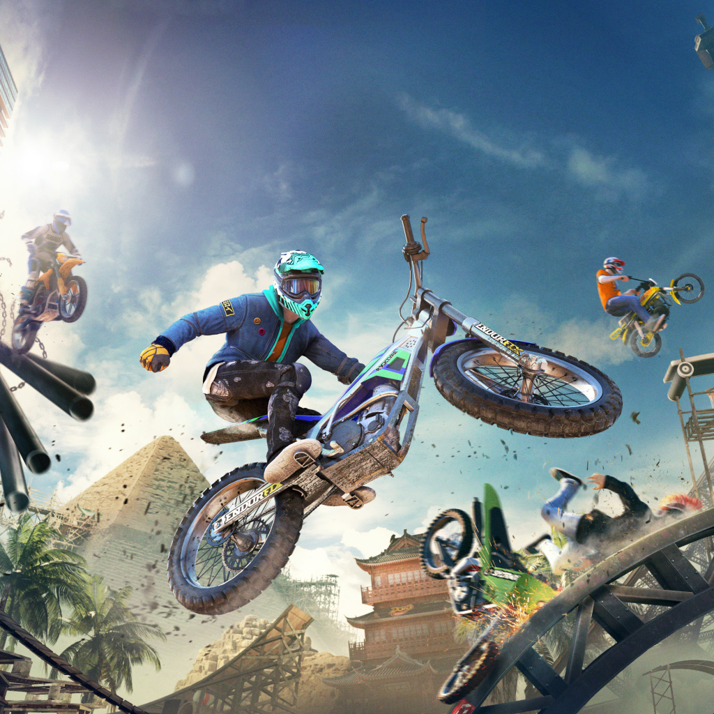 Постер новой гоночной игры Trials Rising, 2019