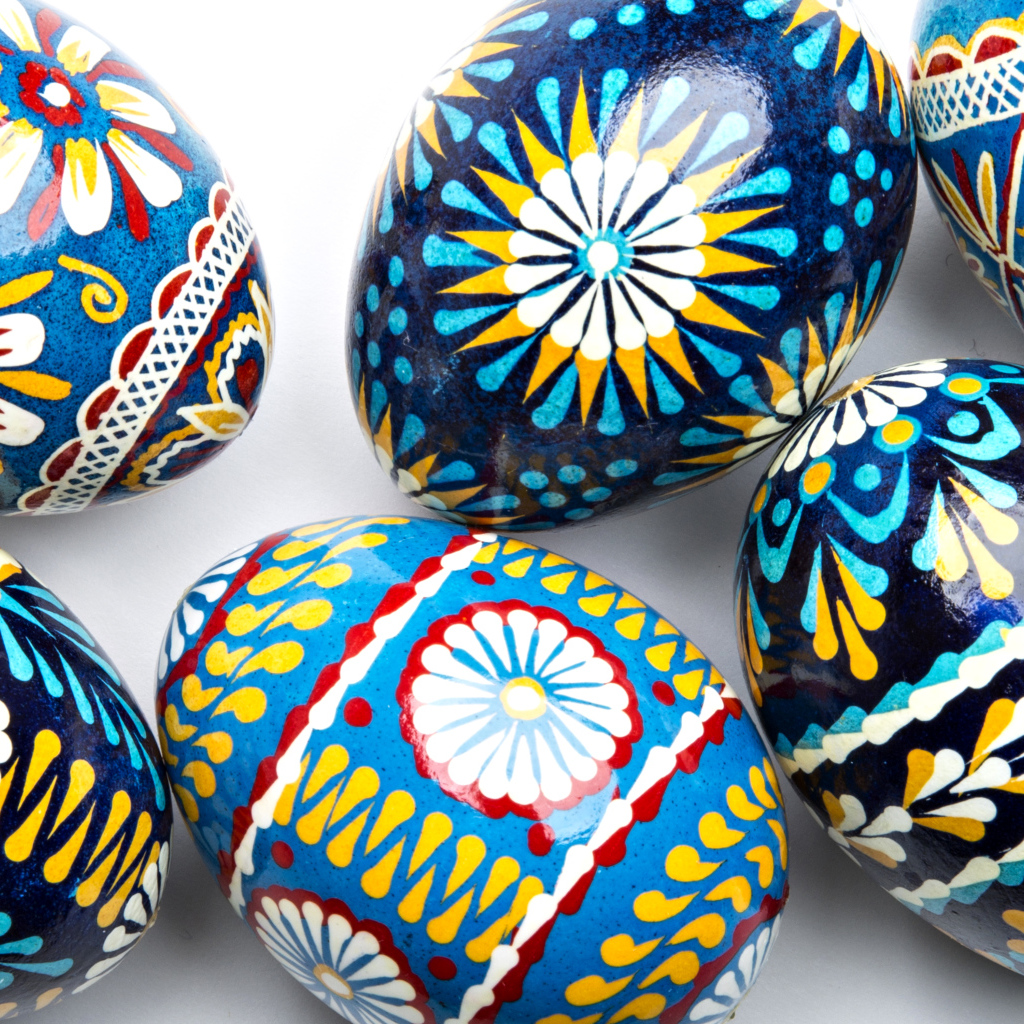 Красивые расписанные яйца на праздник Пасха