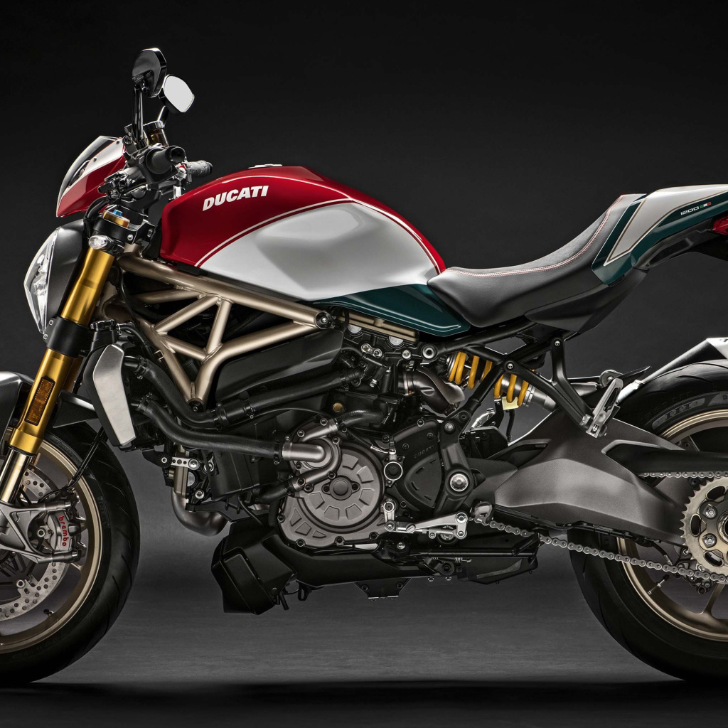 Мотоцикл Ducati Monster 1200, 2018 вид сбоку