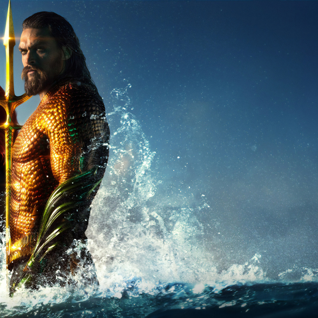 Актер Джейсон Момоа и актриса Эмбер Херд  в фильме Аквамен