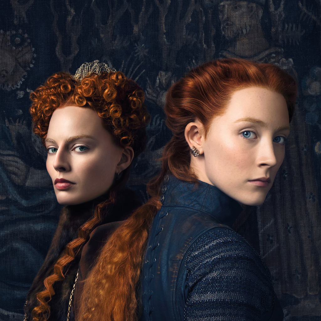 Актрисы Марго Робби и Сирша Ронан в фильме Две королевы, 2018