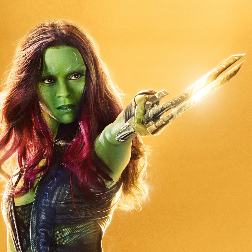 Гамора, персонаж фантастического фильма Мстители: Война бесконечности