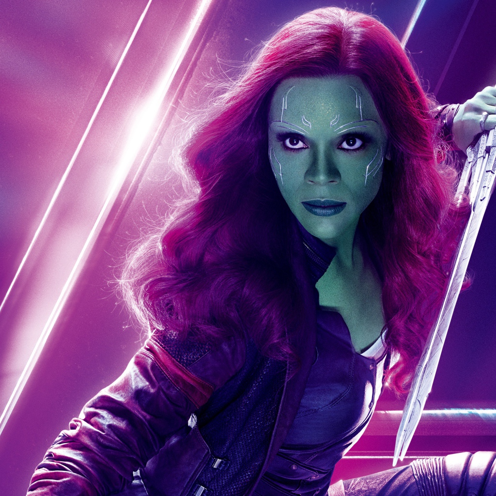 Гамора, персонаж супергеройского фильма Мстители. Война бесконечности, 2018