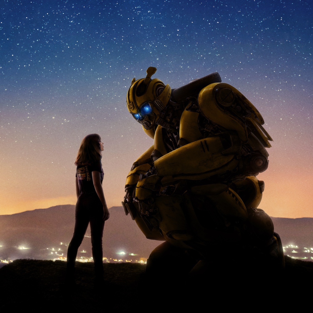 Постер нового фантастического фильма Бамблби (Трансформеры 6), 2018