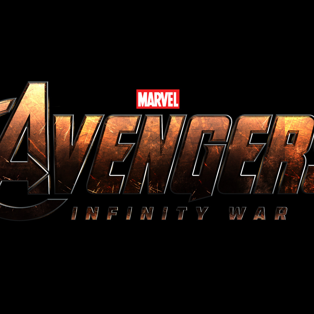 Логотип фильма Мстители: Война бесконечности на черном фоне
