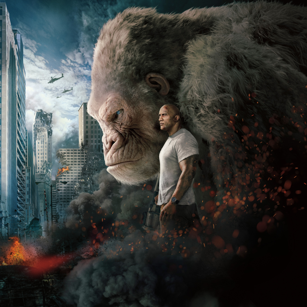 Персонажи фильма Рэмпейдж, 2018