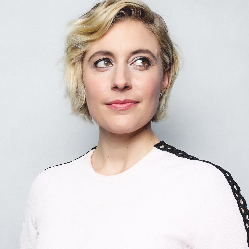 Актриса Грета Гервиг фото на сером фоне