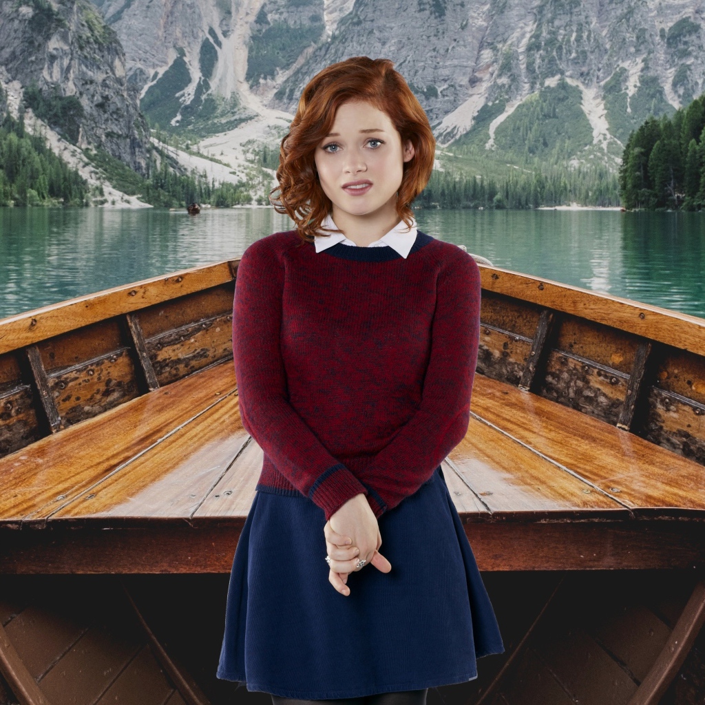 Американская актриса Джейн Леви в лодке