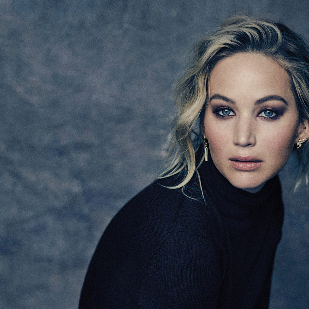 Голубоглазая популярная актриса Дженнифер Лоуренс